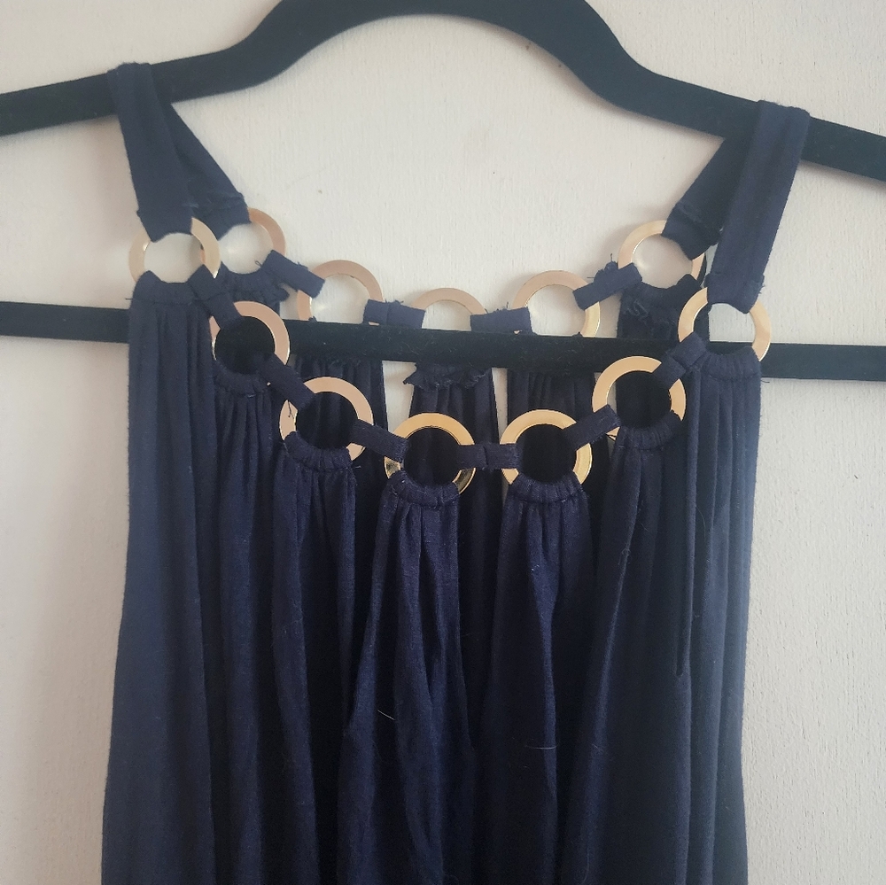 Navy swim cover up